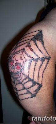 фото тату паутина на локте от 06.02.2018 №077 — tattoo spider web on elbow — tatufoto.com