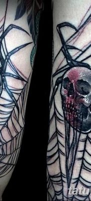 фото тату паутина на локте от 06.02.2018 №078 — tattoo spider web on elbow — tatufoto.com