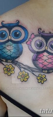 фото тату сова для девушек от 19.02.2018 №024 — owl tattoo for girls — tatufoto.com
