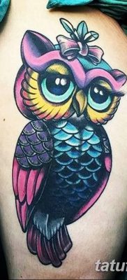 фото тату сова для девушек от 19.02.2018 №054 — owl tattoo for girls — tatufoto.com