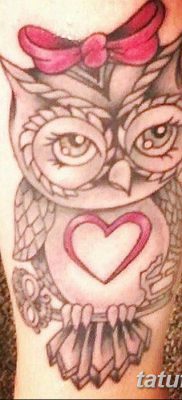 фото тату сова для девушек от 19.02.2018 №075 — owl tattoo for girls — tatufoto.com