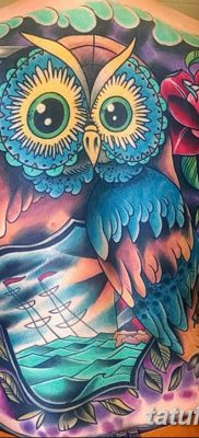 фото тату сова для девушек от 19.02.2018 №097 — owl tattoo for girls — tatufoto.com