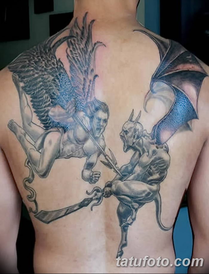 фото тату ангел с крыльями от 07.03.2018 № 022 - angel tattoo with wings - ...