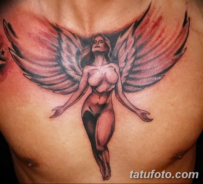 фото тату ангел с крыльями от 07.03.2018 № 093 - angel tattoo with wings - ...