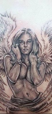 фото тату ангел с крыльями от 07.03.2018 №015 — angel tattoo with wings — tatufoto.com
