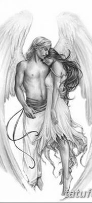 фото тату ангел с крыльями от 07.03.2018 №037 — angel tattoo with wings — tatufoto.com