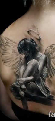 фото тату ангел с крыльями от 07.03.2018 №049 — angel tattoo with wings — tatufoto.com