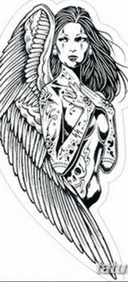 фото тату ангел с крыльями от 07.03.2018 №094 — angel tattoo with wings — tatufoto.com