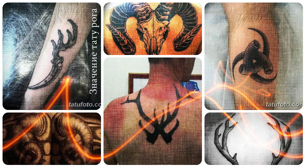 Значение тату рога - фото примеры оригинальных рисунков готовых тату
