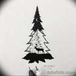 фото Эскизы тату ель от 23.04.2018 №013 - Sketches of a tattoo spruce - tatufoto.com