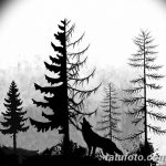 фото Эскизы тату ель от 23.04.2018 №022 - Sketches of a tattoo spruce - tatufoto.com