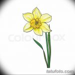 фото Эскизы тату нарцисс от 18.04.2018 №014 - Sketches of daffodil - tatufoto.com