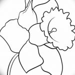 фото Эскизы тату нарцисс от 18.04.2018 №018 - Sketches of daffodil - tatufoto.com