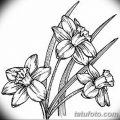 фото Эскизы тату нарцисс от 18.04.2018 №058 - Sketches of daffodil - tatufoto.com