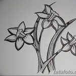 фото Эскизы тату нарцисс от 18.04.2018 №059 - Sketches of daffodil - tatufoto.com