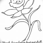 фото Эскизы тату нарцисс от 18.04.2018 №062 - Sketches of daffodil - tatufoto.com