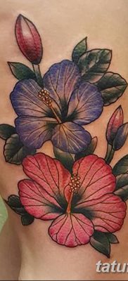 фото тату Гибискус от 20.04.2018 №011 — tattoo Hibiscus — tatufoto.com