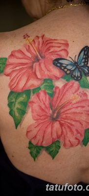 фото тату Гибискус от 20.04.2018 №012 — tattoo Hibiscus — tatufoto.com