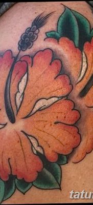 фото тату Гибискус от 20.04.2018 №013 — tattoo Hibiscus — tatufoto.com