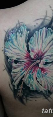 фото тату Гибискус от 20.04.2018 №014 — tattoo Hibiscus — tatufoto.com