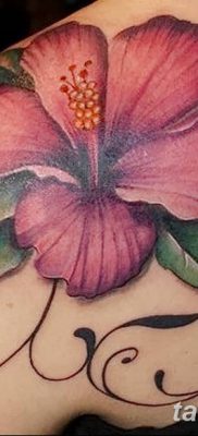 фото тату Гибискус от 20.04.2018 №034 — tattoo Hibiscus — tatufoto.com