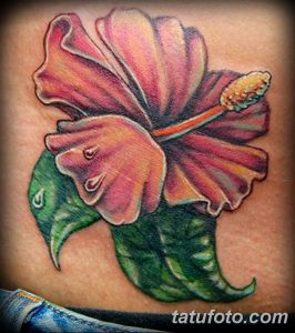 фото тату Гибискус от 20.04.2018 №055 - tattoo Hibiscus - tatufoto.com