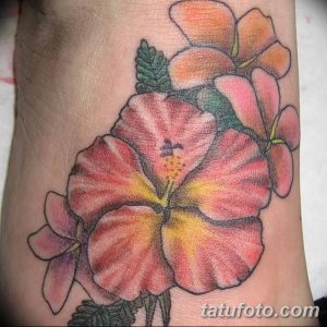 фото тату Гибискус от 20.04.2018 №059 - tattoo Hibiscus - tatufoto.com
