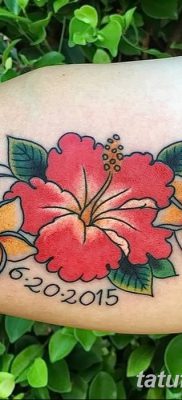 фото тату Гибискус от 20.04.2018 №072 — tattoo Hibiscus — tatufoto.com