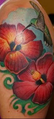 фото тату Гибискус от 20.04.2018 №075 — tattoo Hibiscus — tatufoto.com