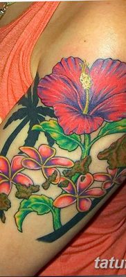 фото тату Гибискус от 20.04.2018 №078 — tattoo Hibiscus — tatufoto.com