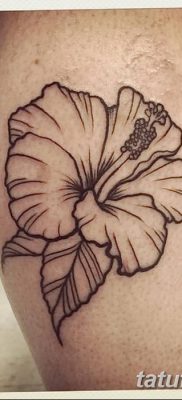 фото тату Гибискус от 20.04.2018 №081 — tattoo Hibiscus — tatufoto.com