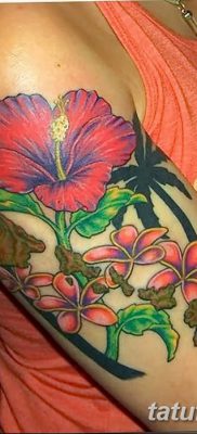 фото тату Гибискус от 20.04.2018 №100 — tattoo Hibiscus — tatufoto.com