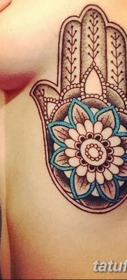 фото тату Рука Фатимы от 24.04.2018 №017 — tattoo Hand of Fatima (hamsa) — tatufoto.com