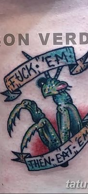 фото тату богомол от 20.04.2018 №022 — mantis tattoo — tatufoto.com