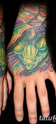 фото тату богомол от 20.04.2018 №094 — mantis tattoo — tatufoto.com