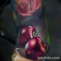 фото тату вишенки от 21.04.2018 №022 - cherry tattoos - tatufoto.com