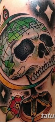 фото тату земной шар от 16.04.2018 №002 — tattoo globe — tatufoto.com
