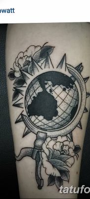 фото тату земной шар от 16.04.2018 №004 — tattoo globe — tatufoto.com