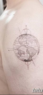 фото тату земной шар от 16.04.2018 №010 — tattoo globe — tatufoto.com