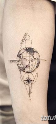 фото тату земной шар от 16.04.2018 №013 — tattoo globe — tatufoto.com