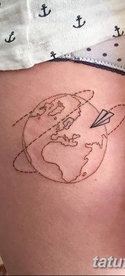 фото тату земной шар от 16.04.2018 №015 — tattoo globe — tatufoto.com