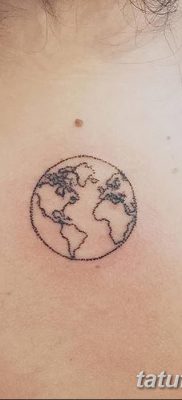 фото тату земной шар от 16.04.2018 №017 — tattoo globe — tatufoto.com