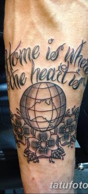 фото тату земной шар от 16.04.2018 №020 — tattoo globe — tatufoto.com