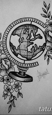фото тату земной шар от 16.04.2018 №021 — tattoo globe — tatufoto.com