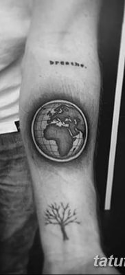 фото тату земной шар от 16.04.2018 №023 — tattoo globe — tatufoto.com