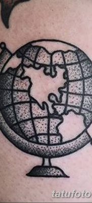 фото тату земной шар от 16.04.2018 №026 — tattoo globe — tatufoto.com