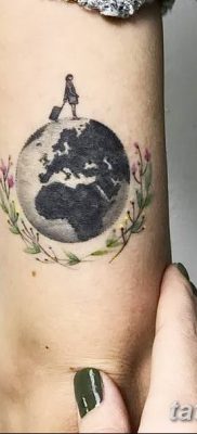 фото тату земной шар от 16.04.2018 №035 — tattoo globe — tatufoto.com