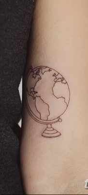 фото тату земной шар от 16.04.2018 №040 — tattoo globe — tatufoto.com