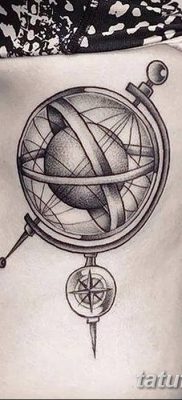 фото тату земной шар от 16.04.2018 №041 — tattoo globe — tatufoto.com