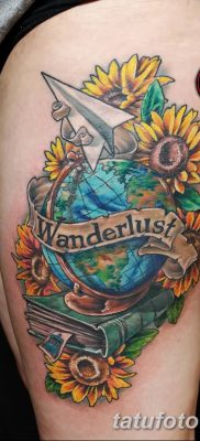 фото тату земной шар от 16.04.2018 №044 — tattoo globe — tatufoto.com